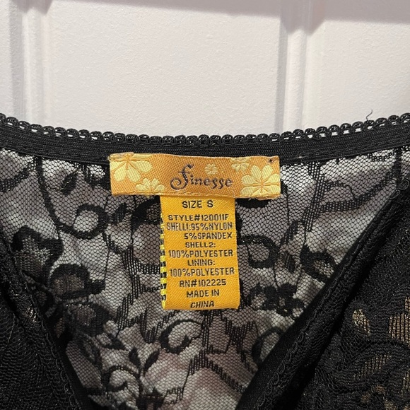 Vintage 90s Black Lace High-Low Dress Goth Witchy Emo Whimsigoth Flowy Y2K - Picture 5 of 14